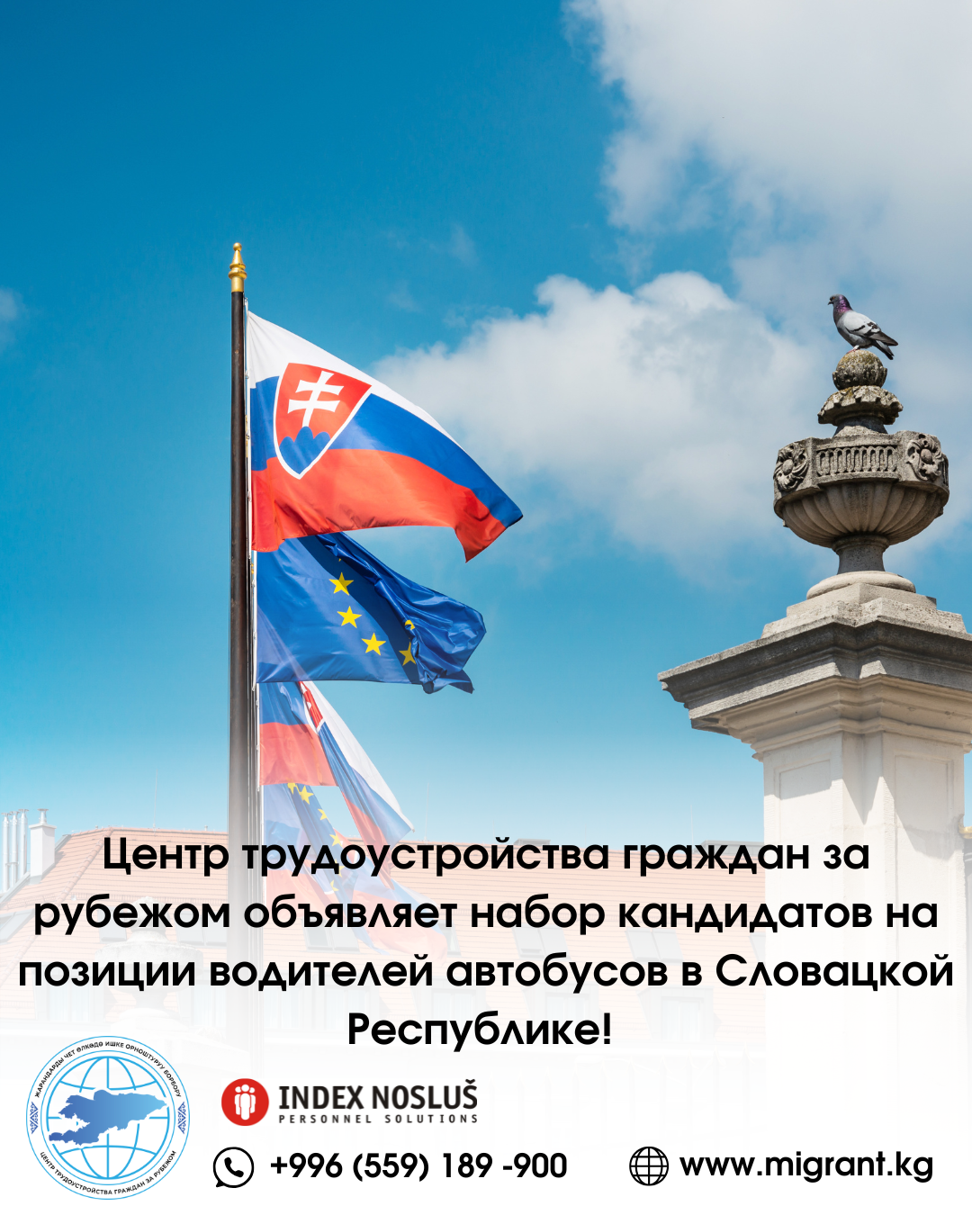 Центр трудоустройства граждан за рубежом объявляет набор кандидатов на позиции водителей автобусов в Словацкой Республике!